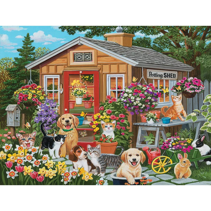 Sunsout Backyard Potting Shed 500 Pc Jigsaw Puzzle 30468