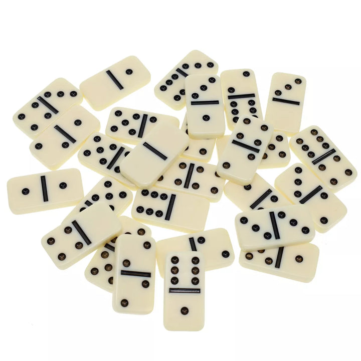 WE Games Mini Double 6 Dominoes, Dice and Card Travel Game