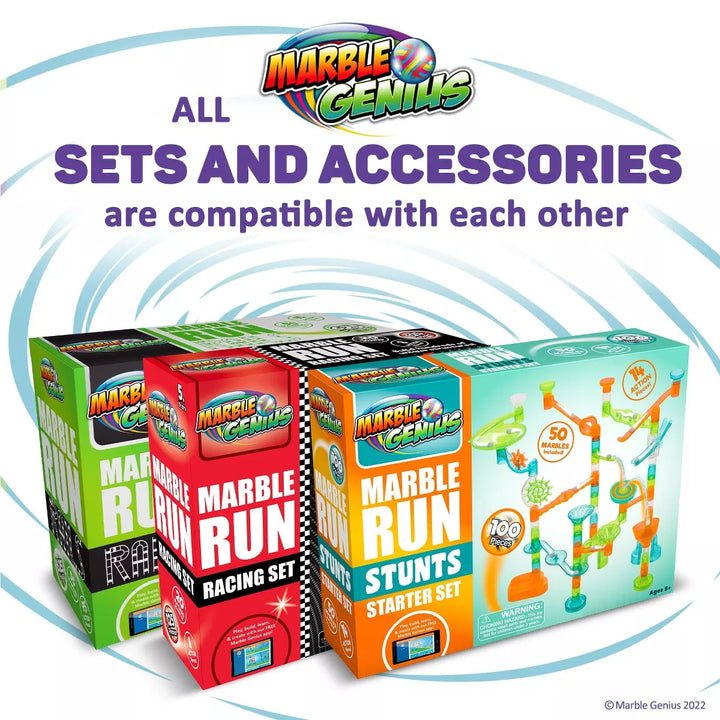 Marble Genius Auger Lift: Expandable Marble Run Accessory Set, Automatically Elevates Marbles up to 19 Inches