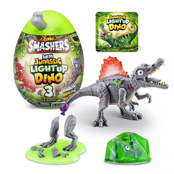 Smashers Jurassic Light-Up Dino Surprise Egg Mini Figure Set