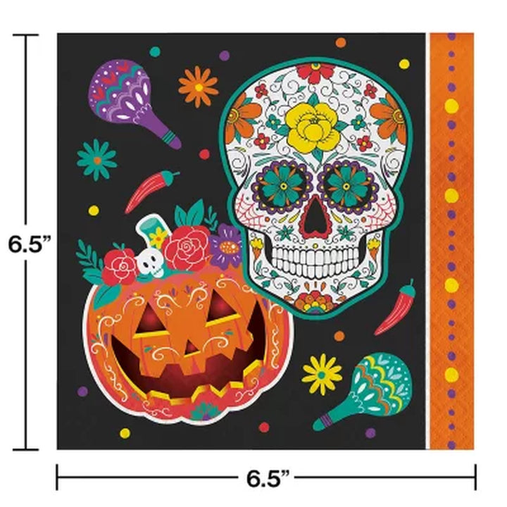 Artstyle Halloween Skull-Apalooza Paper Plates and Napkins Kit, 285 Ct.