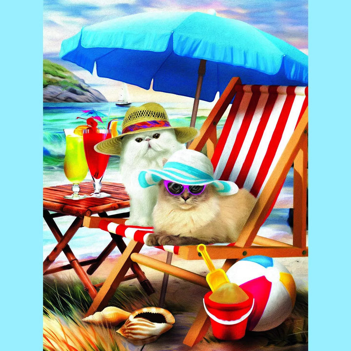 Sunsout Beach Cats 300 Pc Jigsaw Puzzle 28865