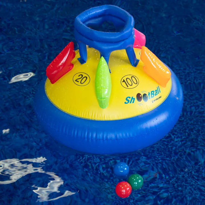 Swim Central Inflatable Shootball Floating Swinmming Pool Game - 24"