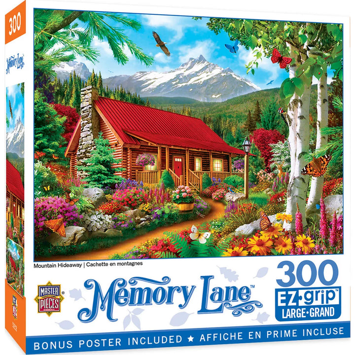 Masterpieces 300 Piece EZ Grip Jigsaw Puzzle - Mountain Hideaway - 18"X24".