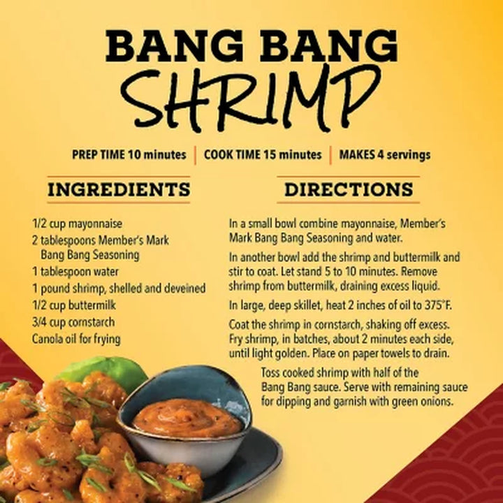 Member'S Mark Bang Bang Sweet & Spicy Seasoning & Sauce Mix 9 Oz.