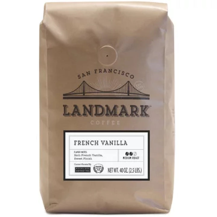 Landmark Ground Coffee, French Vanilla 40 Oz.