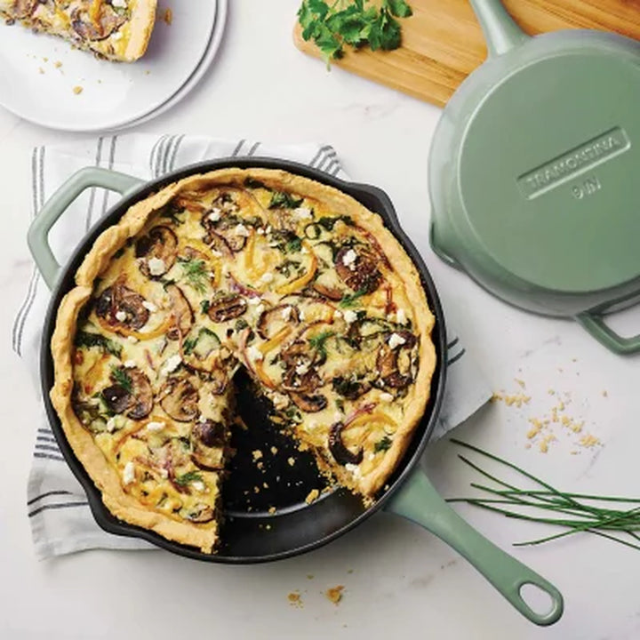 Tramontina 9" and 12" Enamel Cast Iron Skillet Set