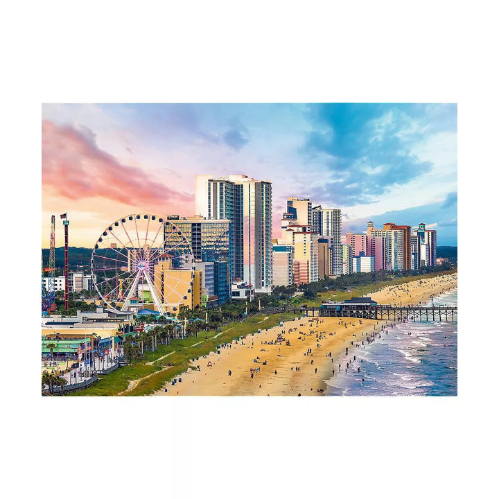 Trefl Myrtle Beach 1000Pc Puzzle: Coastal Scene, Brain Exercise, Flax Fiber, Gender Neutral, Creative Thinking