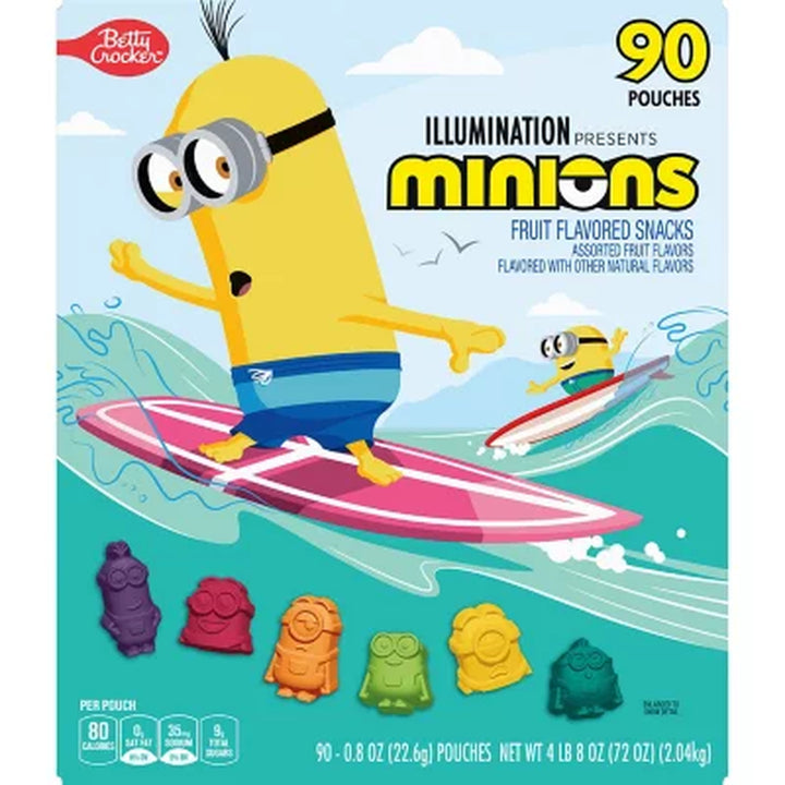 Minions Fruit Flavored Snacks, 0.8 Oz., 90 Pk.