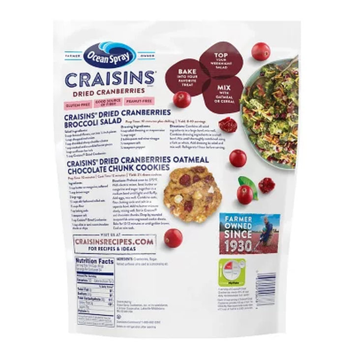 Ocean Spray Craisins, Original Dried Cranberries, 48 Oz.