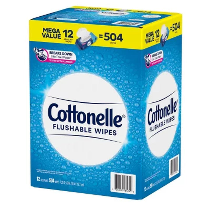 Cottonelle Flushable Wet Wipes, 504 Ct.