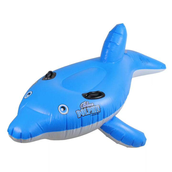 Swimline 61" Inflatable Ride-On Dolphin 1-Person Swimming Pool Float - Blue