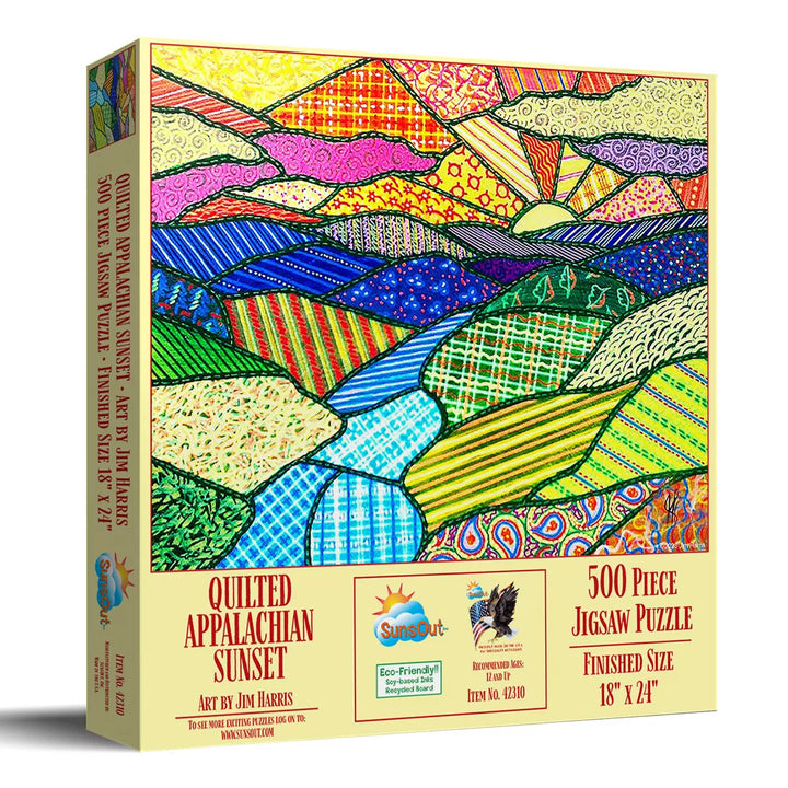 Sunsout Quilted Appalachian Sunset 500 Pc Jigsaw Puzzle 42310