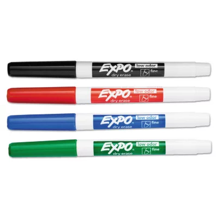 EXPO Low Odor Dry Erase Markers, Fine Tip - Office Pack, Assorted Colors, 36/Pack