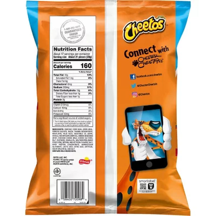 Cheetos Crunchy Cheddar Cheese Snacks, 17.37 Oz.