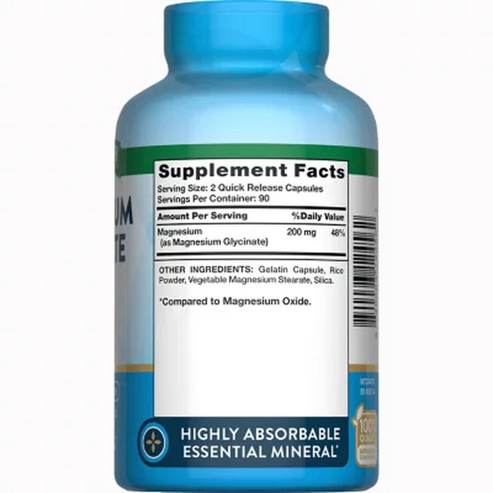 Nature'S Truth Magnesium Glycinate Capsules, 200 Mg 180 Ct.