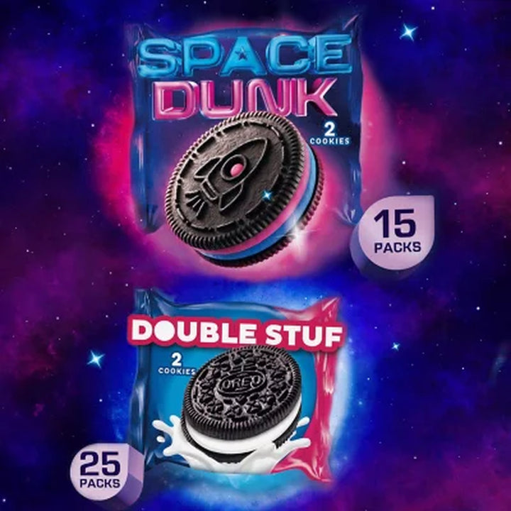 OREO Space Dunk & Double Stuf Sandwich Cookies, Variety Pack, 1.02 Oz., 40 Pk.