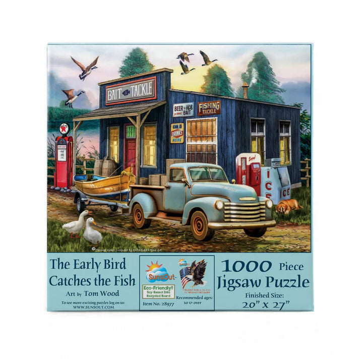 Sunsout the Early Bird Catchs the Fish 1000 Pc Jigsaw Puzzle 28977