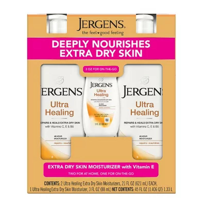 Jergens Ultra Healing Extra Dry Skin Moisturizer, 21 Fl. Oz., 2 Pk. + 3 Fl. Oz.