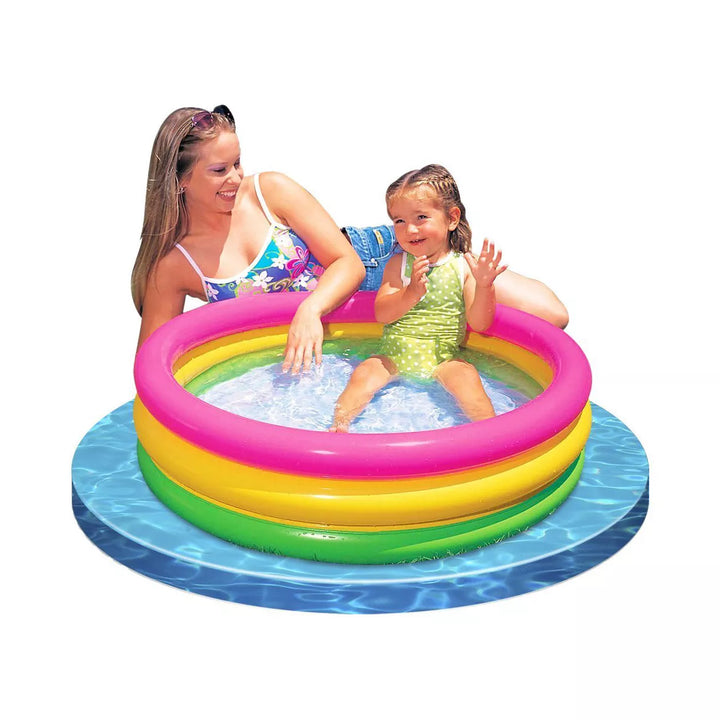 Intex 34In X 10In Sunset Glow Soft Inflatable Baby/Kids Swimming Pool (6 Pack)