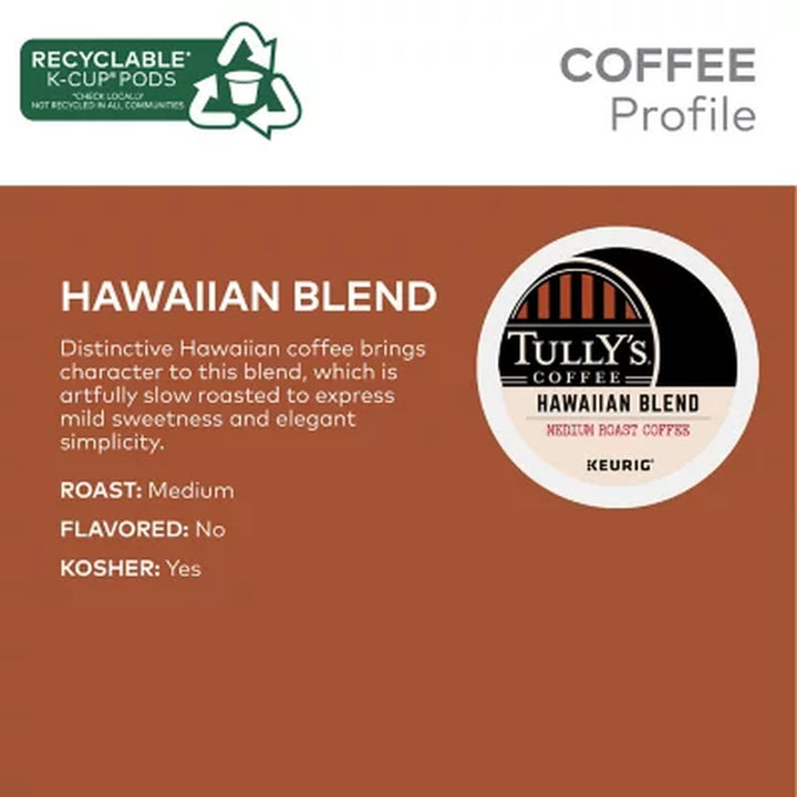 Tully'S Coffee K-Cup Pods, Hawaiian Blend (100 Ct.)