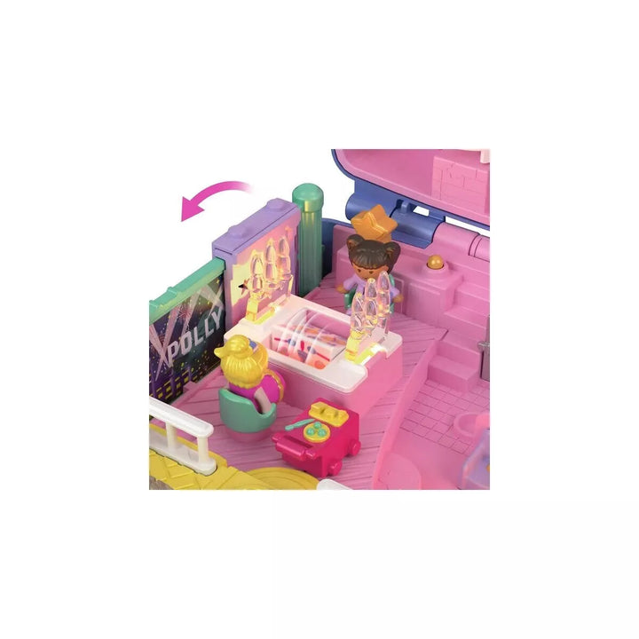 Polly Pocket Keepsake Collection Starlight Dinner Party Compact Playset with 3 Dolls