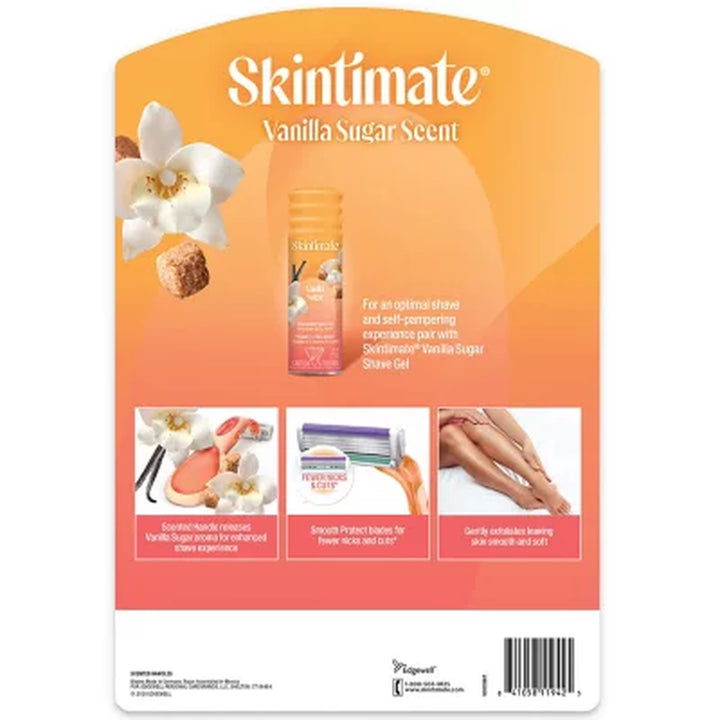Skintimate Disposable Razors for Women, Vanilla Sugar, 15 Ct.