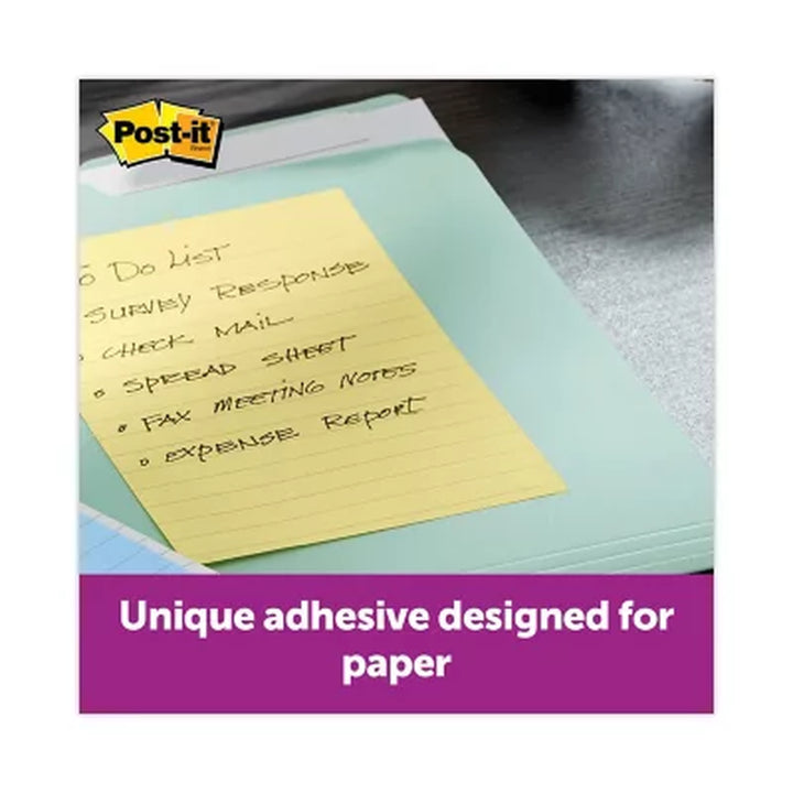 Post-It Notes Super Sticky - Canary Yellow Note Pads, 4 X 6, Lined, 90/Pad - 5 Pads/Pack