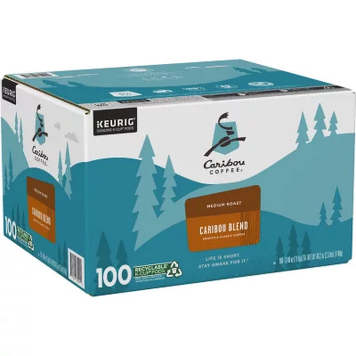 Caribou Coffee Medium Roast K-Cup Pods, Caribou Blend 100 Ct.