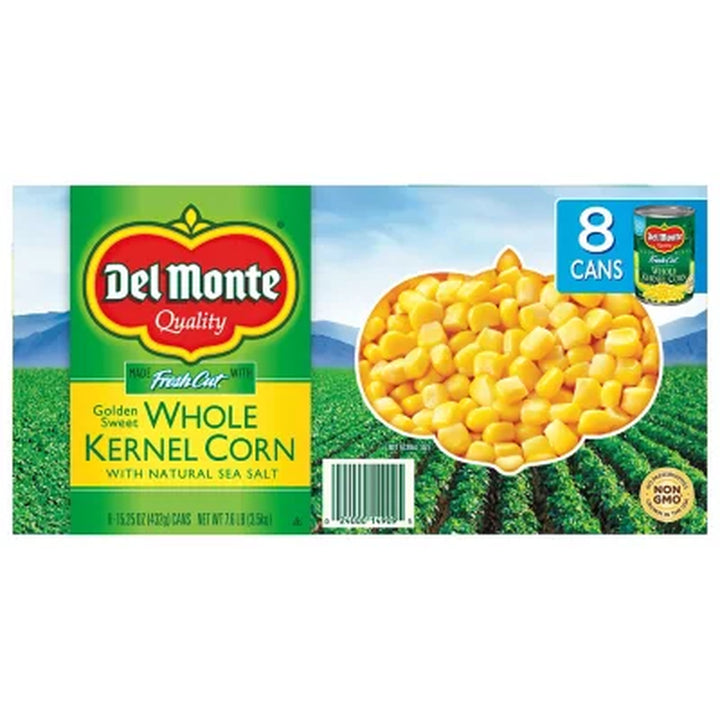 Del Monte Golden Sweet Whole Kernel Corn, 15.25Oz., 8Pk.
