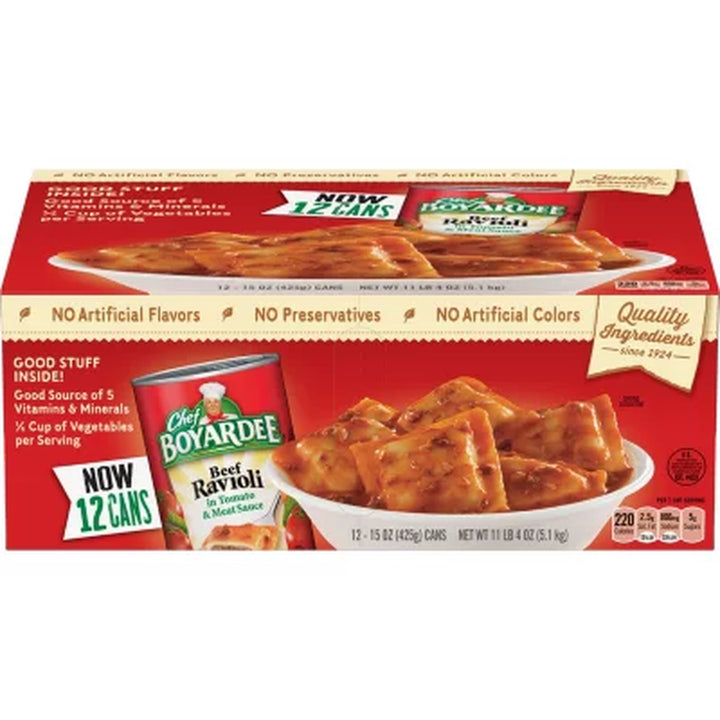 Chef Boyardee Beef Ravioli 15 Oz., 12 Pk.