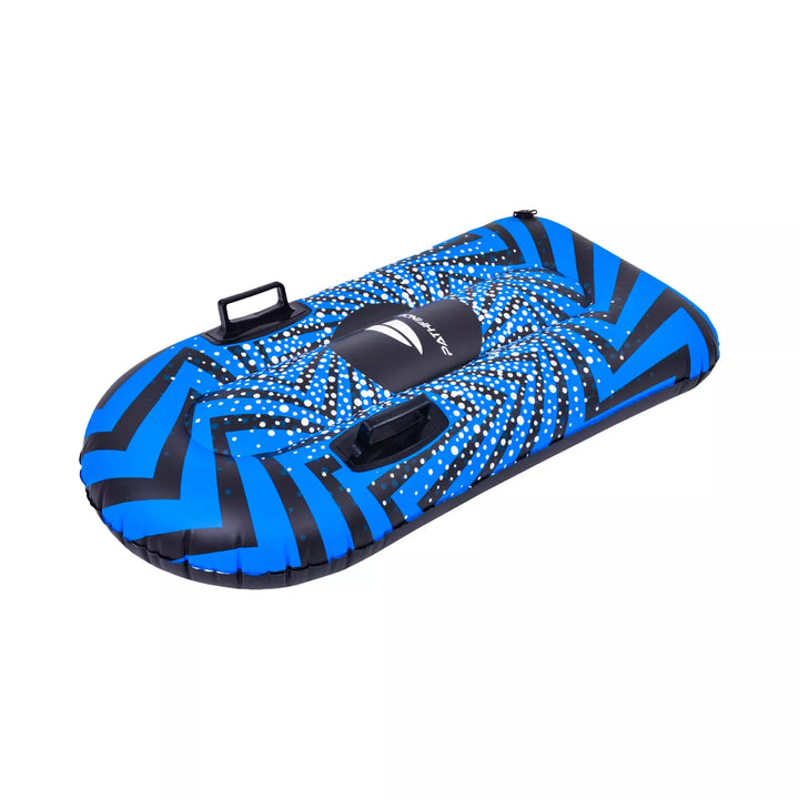 Pool Central 38" Inflatable Black and Blue Ride-On Pool Float or Snow Tube