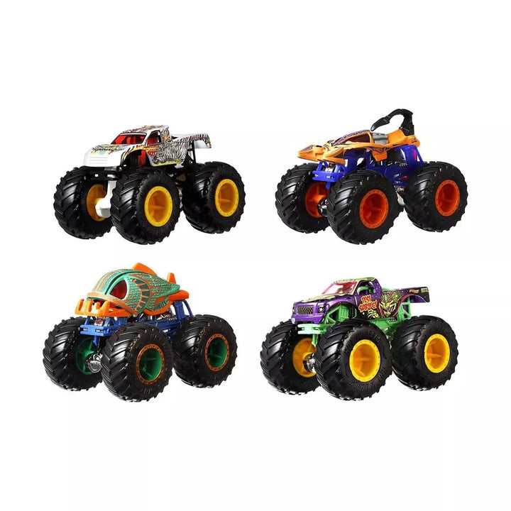 Hot Wheels Monster Trucks 1: 64 Scale 4-Truck Pack, GBP23 Styles May Vary