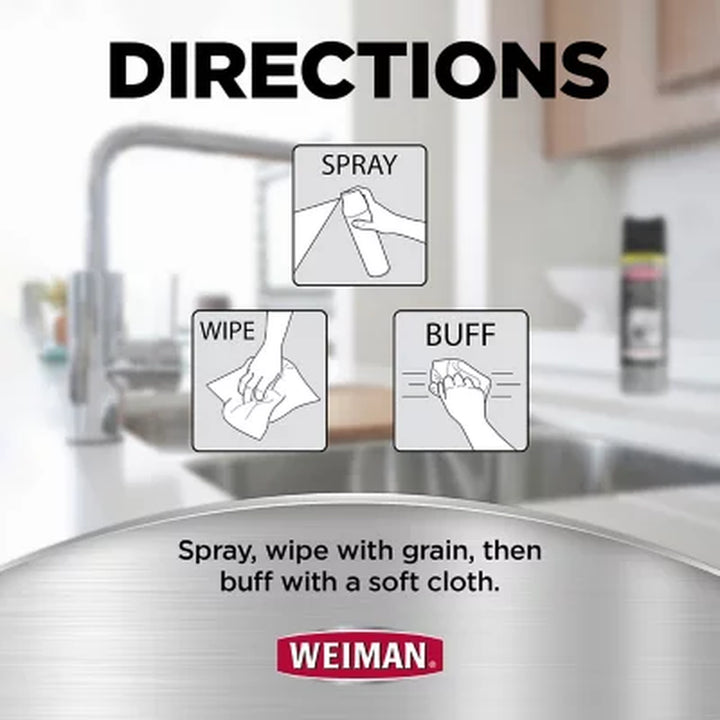 Weiman Stainless Steel Kitchen and Home Appliance Cleaner & Polish (17 Oz., 3 Pk.)