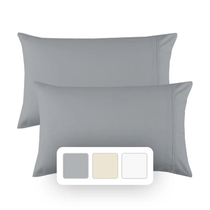 Aireolux Performance 600 Thread Count 100% Cotton Sateen Pillowcases (Assorted Colors and Sizes)