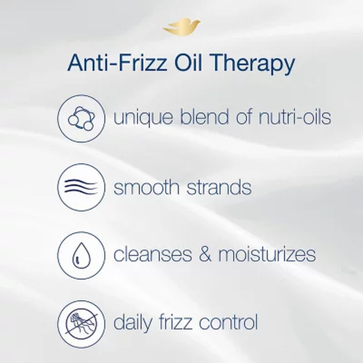 Dove Anti-Frizz Oil Therapy Shampoo & Conditioner, 40 Fl. Oz., 2 Pk.