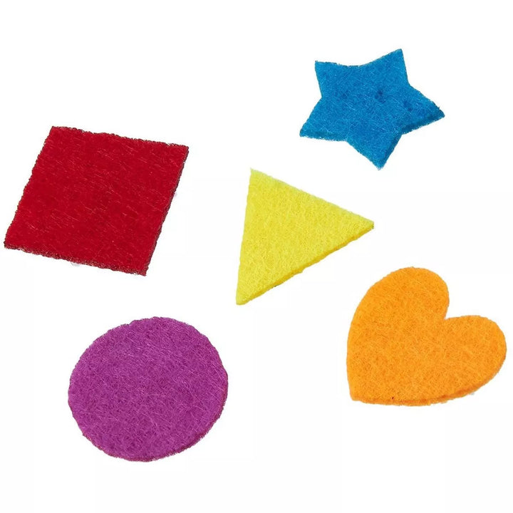 Juvale 1000 Pieces Felt Shapes, Heart, Star, and Geometric Designs, Felt Ornaments for Craft Projects, Assorted Colors