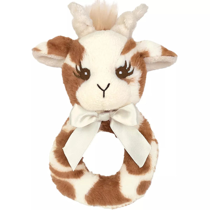 Bearington Baby Lil' Patches, 5.5 Inch Giraffe Plush Stuffed Animal Baby Rattle, Newborn Toys, Giraffe Baby Stuff
