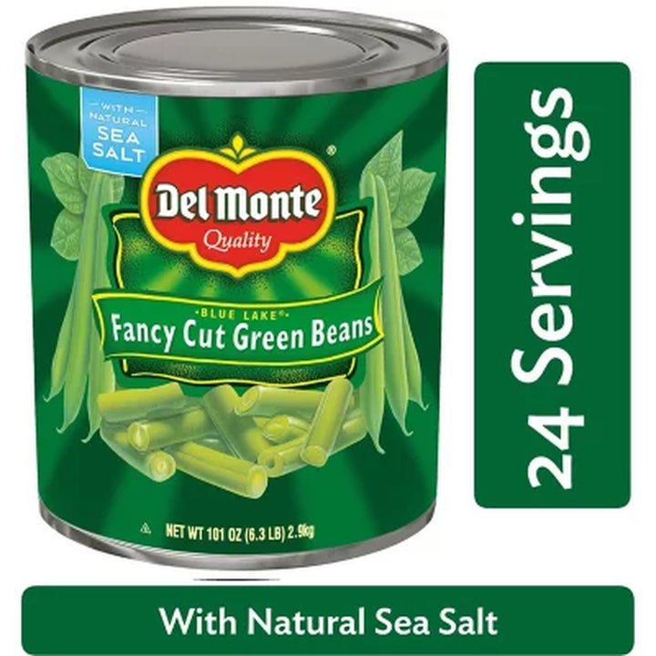 Del Monte Fancy Cut Green Beans, 101Oz.