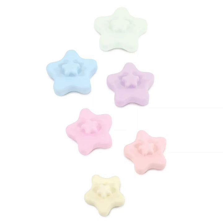 Hudson Baby Silicone Stacking Toy, Star, One Size