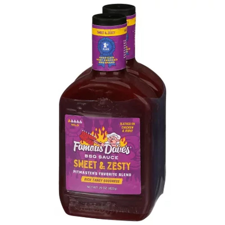 Famous Dave'S Sweet and Zesty BBQ Sauce 20 Oz., 2 Pk.