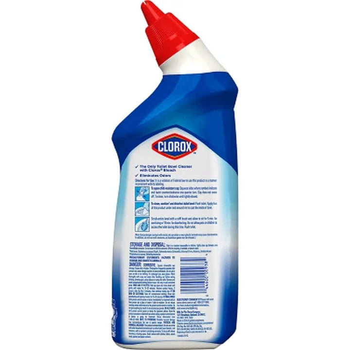 Clorox Toilet Bowl Cleaner with Bleach, Rain Clean 24 Oz., 6 Pk.