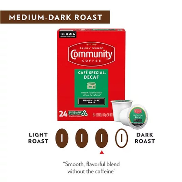 Community Coffee Café Special Decaf Medium-Dark Roast Single Serve (72 Ct.)