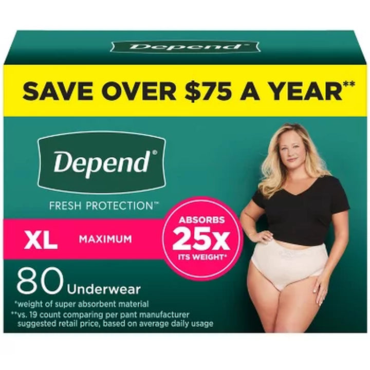 Depend Fresh Protection Incontinence Underwear for Women - Choose Your Size