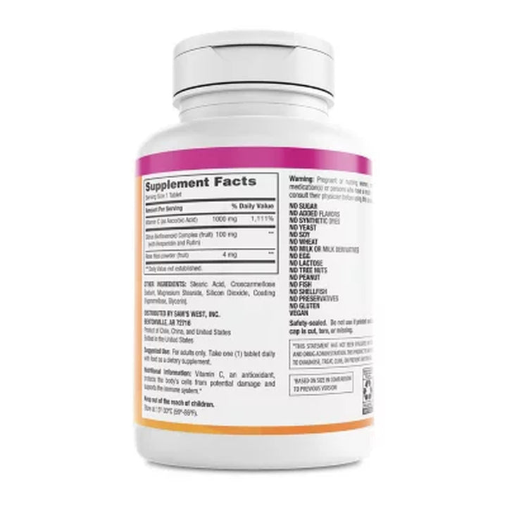 Member'S Mark Vitamin C 1000 Mg plus Citrus Bioflavonoids & Rose Hips Tablets 500 Ct.