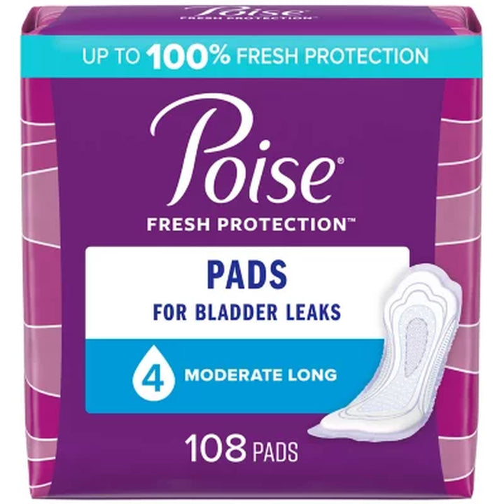 Poise Fresh Protection Postpartum Incontinence Pads, Long - Choose Your Size