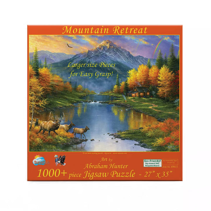 Sunsout Mountain Retreat 1000 Pc Large Pieces Jigsaw Puzzle 69611