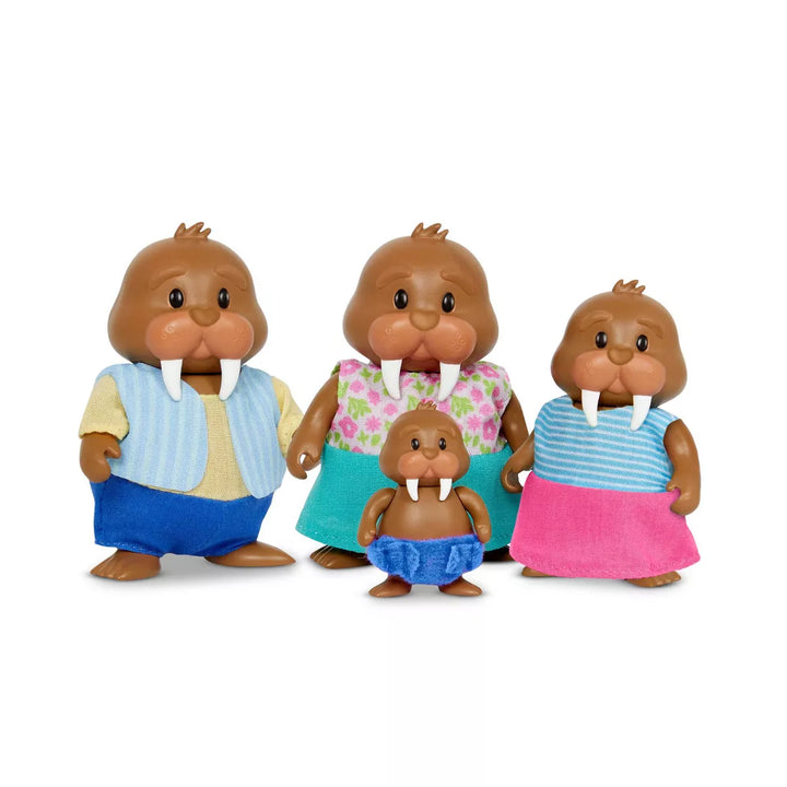 Li'L Woodzeez Tuskaroo Walrus Family Small Figurine Set