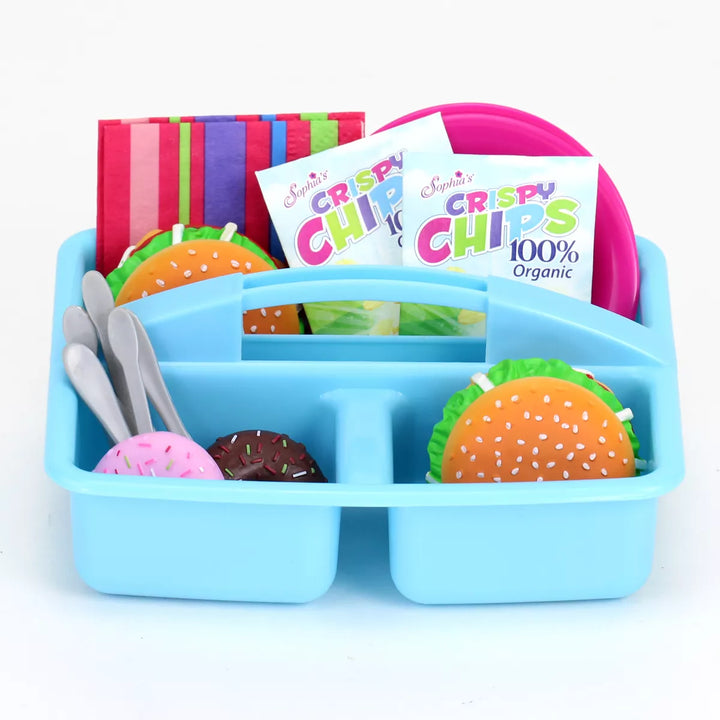 Sophia’S 17 Piece Picnic Caddy & Food Set for 18" Dolls, Multicolor