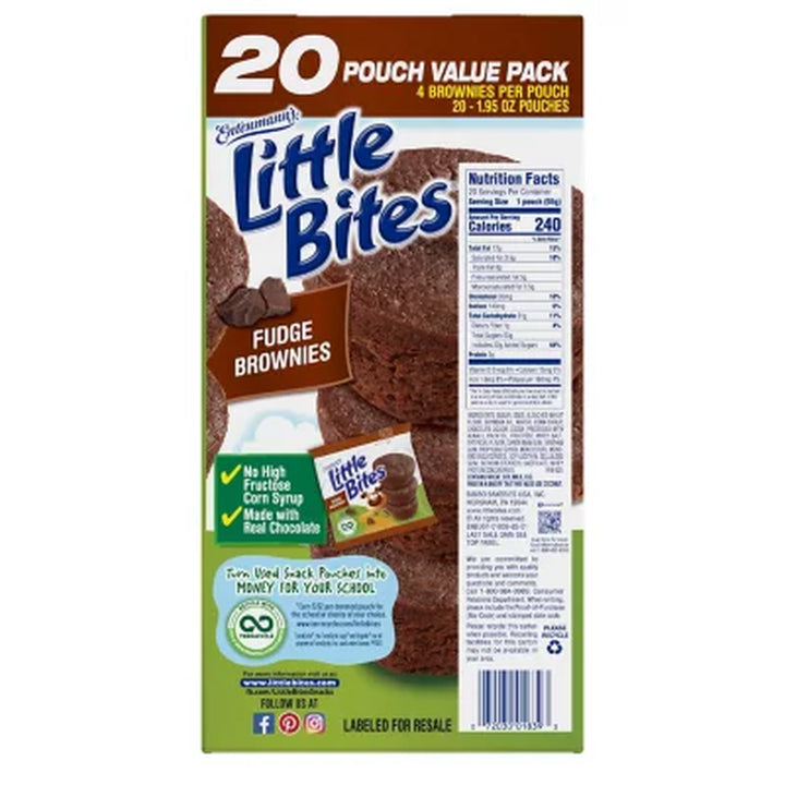 Entenmann'S Little Bites Fudge Brownie Mini Muffins 1.95 Oz., 20 Pk.